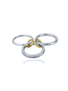 Cubic Diamond Triple Ring