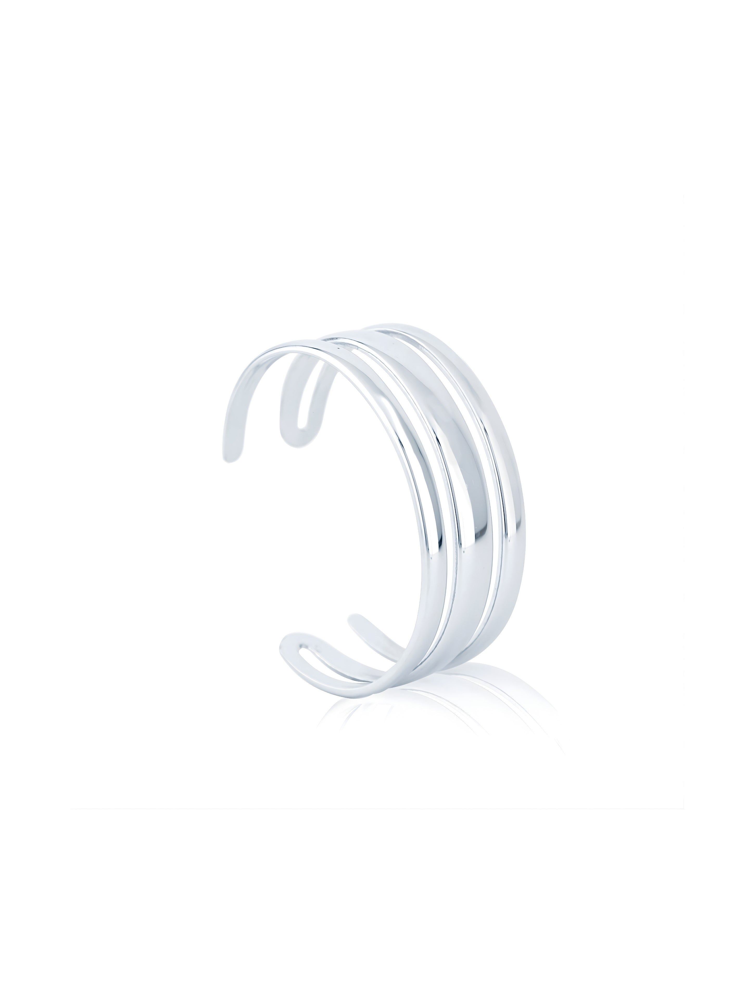 Triple Line Open Bangle