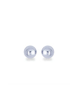 Elegant Silver Ball and Pearl Stud Earrings for Women