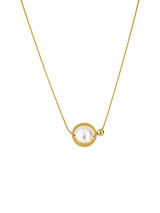 Classy Gold Plated Pearl Necklace for Women