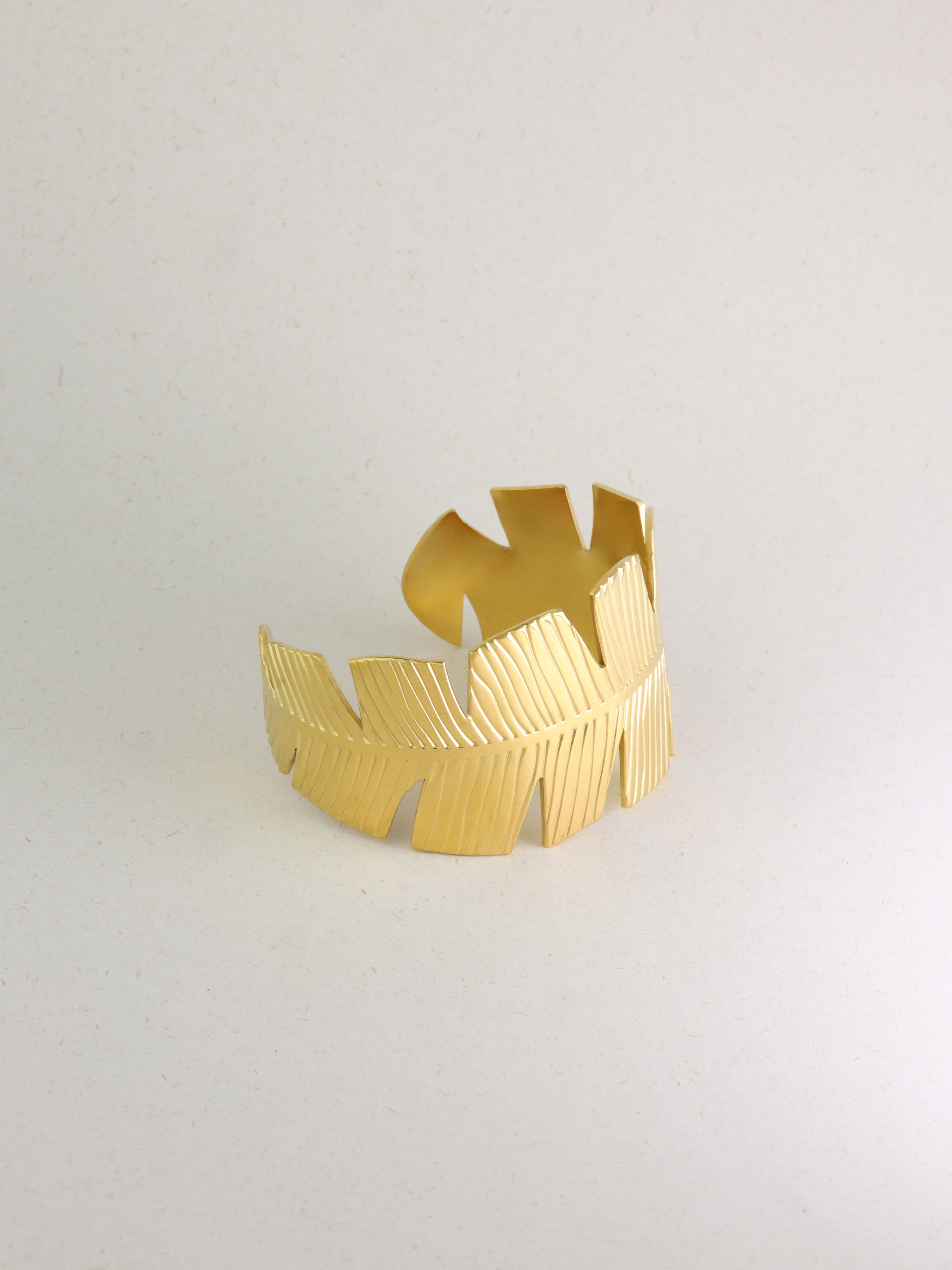 Gold Leaf Cuff Bangle