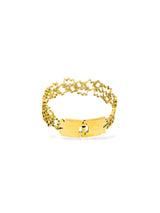 Sunswell Bangle - Elegant Gold Cutout Bracelet