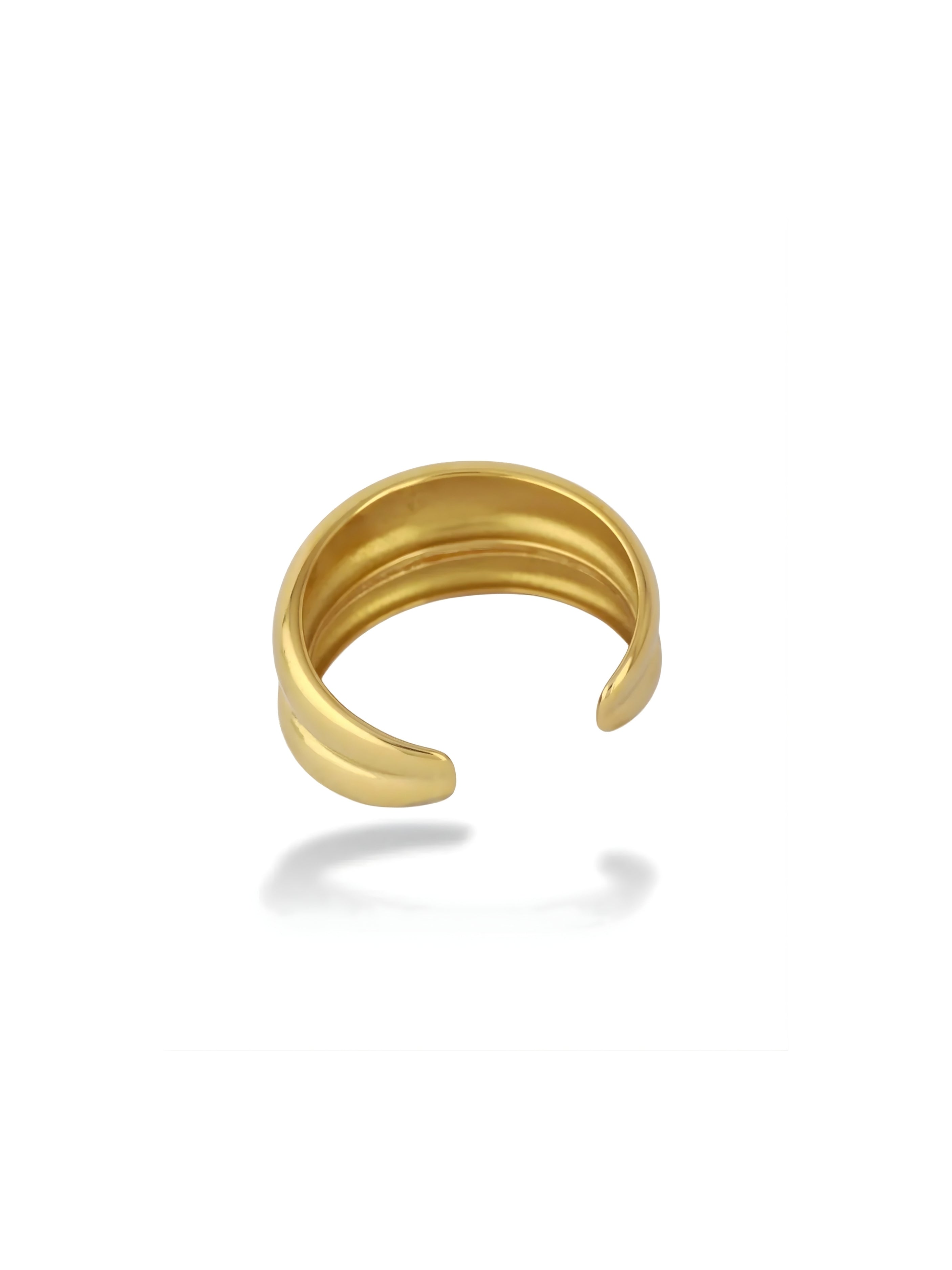 Modern Twinray Bangle with Two-Tone Metallic Finish
