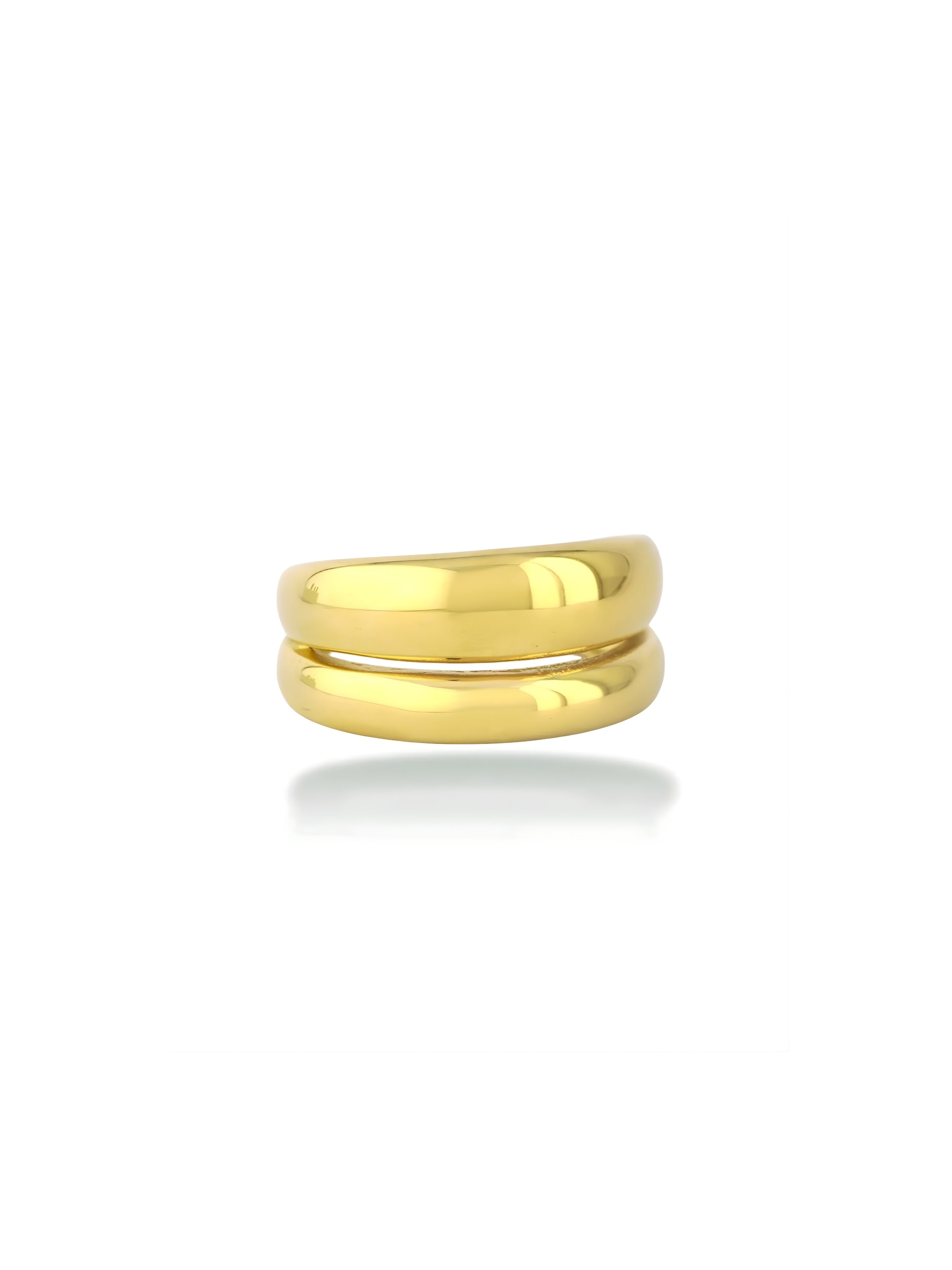 Modern Twinray Bangle with Two-Tone Metallic Finish