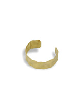 Elegant Gold Plated Aureum Textured Open Cuff Bangle