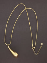 Liquid Chrome Drop Necklace