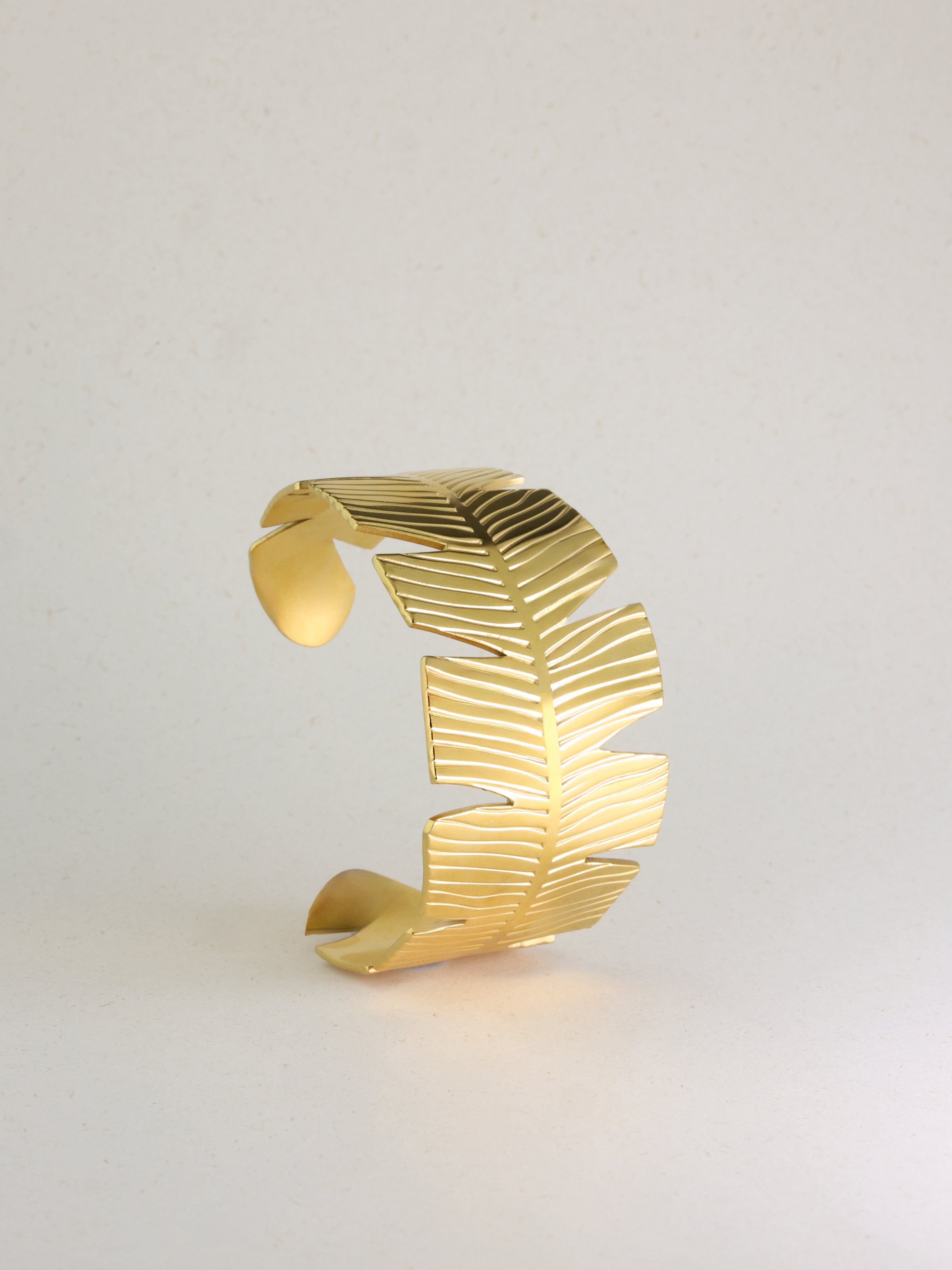 Gold Leaf Cuff Bangle
