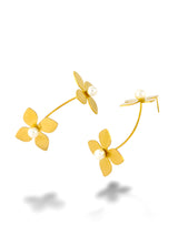 Clover Pearl Hoops