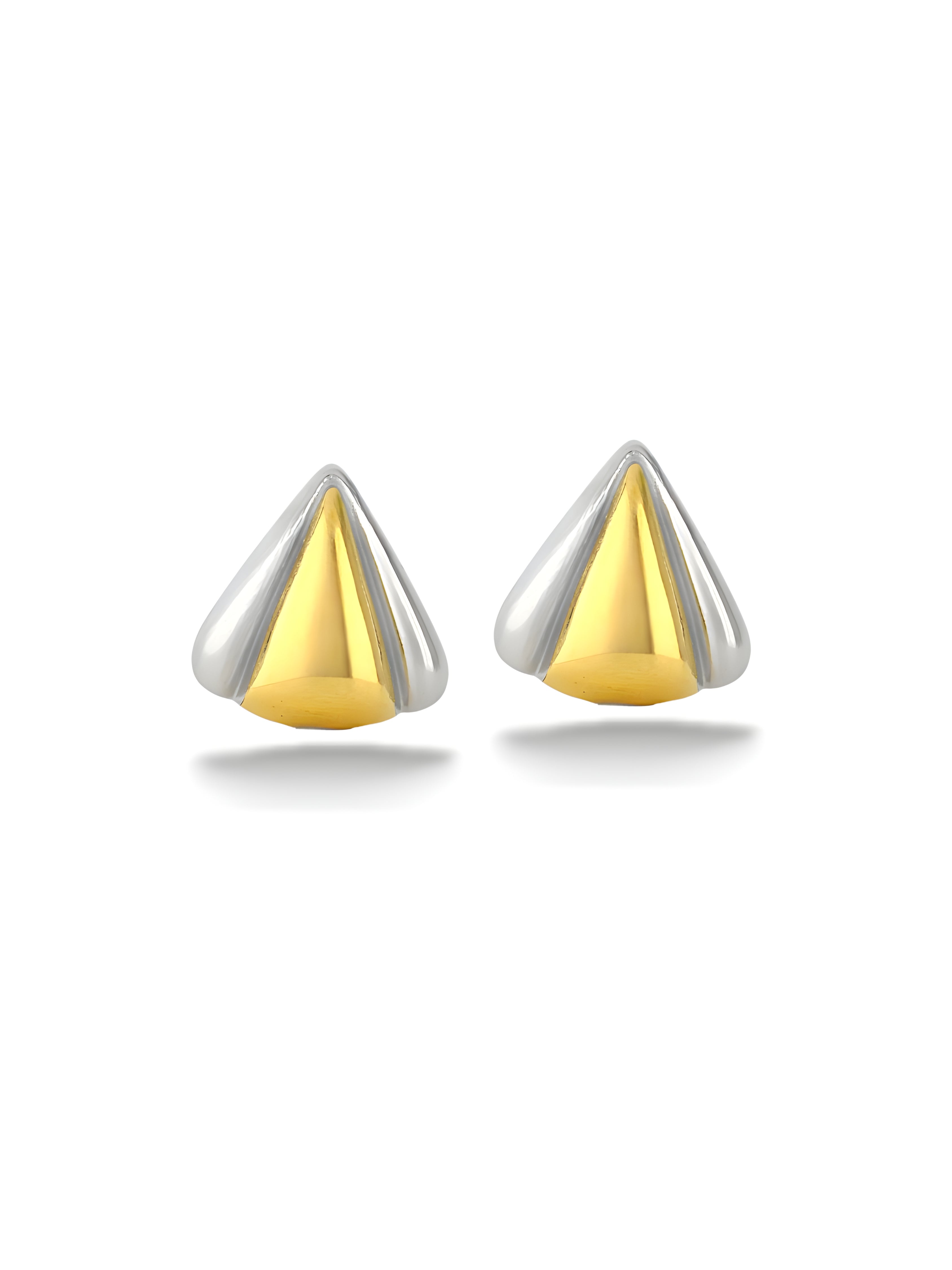 Tri Face Triangle Earring