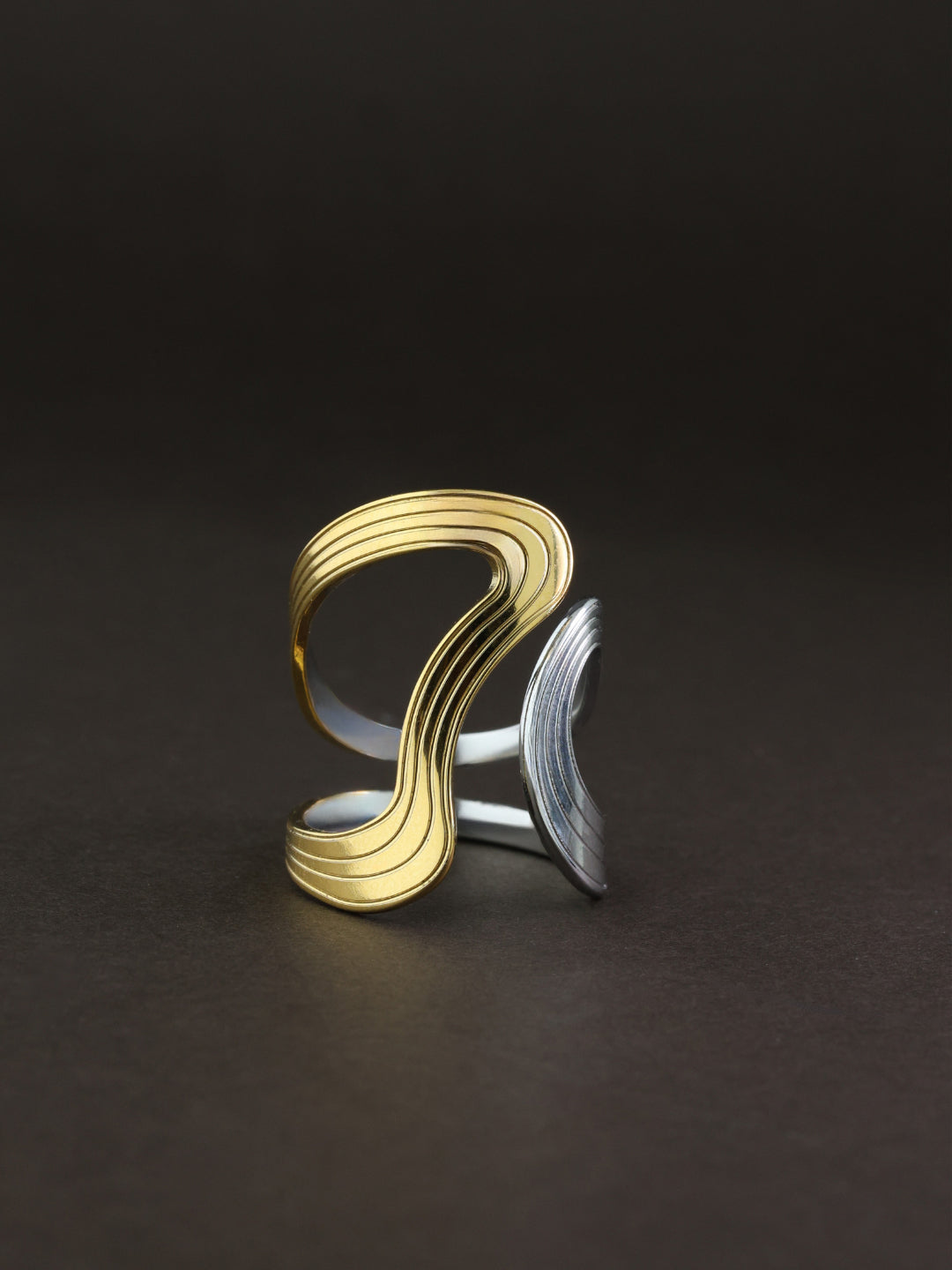 Twin Curve Open Ring