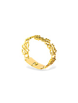 Sunswell Bangle - Elegant Gold Cutout Bracelet