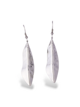Aloy Petal Silver Drop Earrings with Soft Flow Design