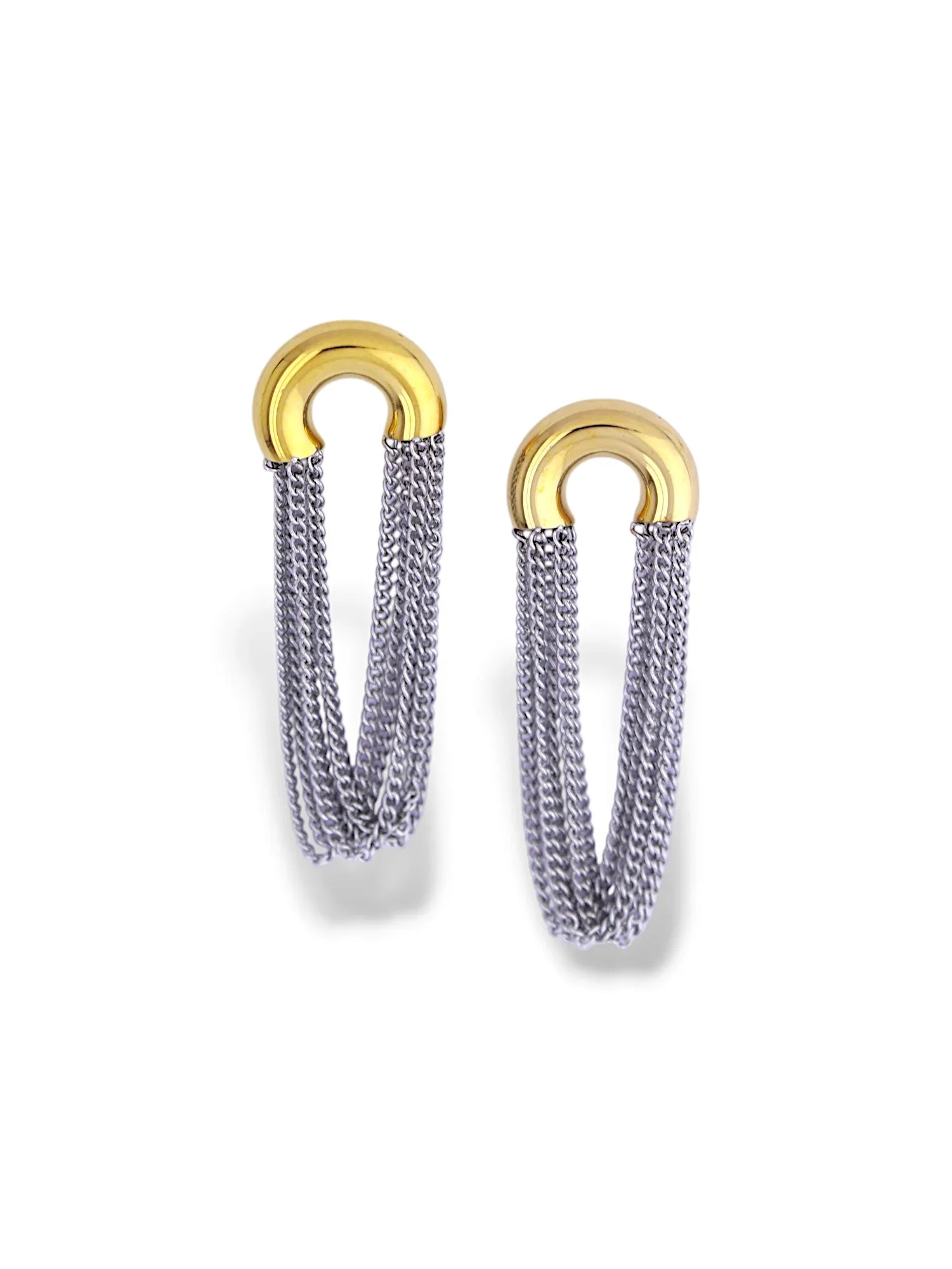 Elegant Silver Long Chain Drop Earrings for Women - Doulaat