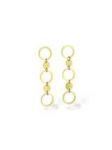 Golden Circle Cascade Drop Earrings
