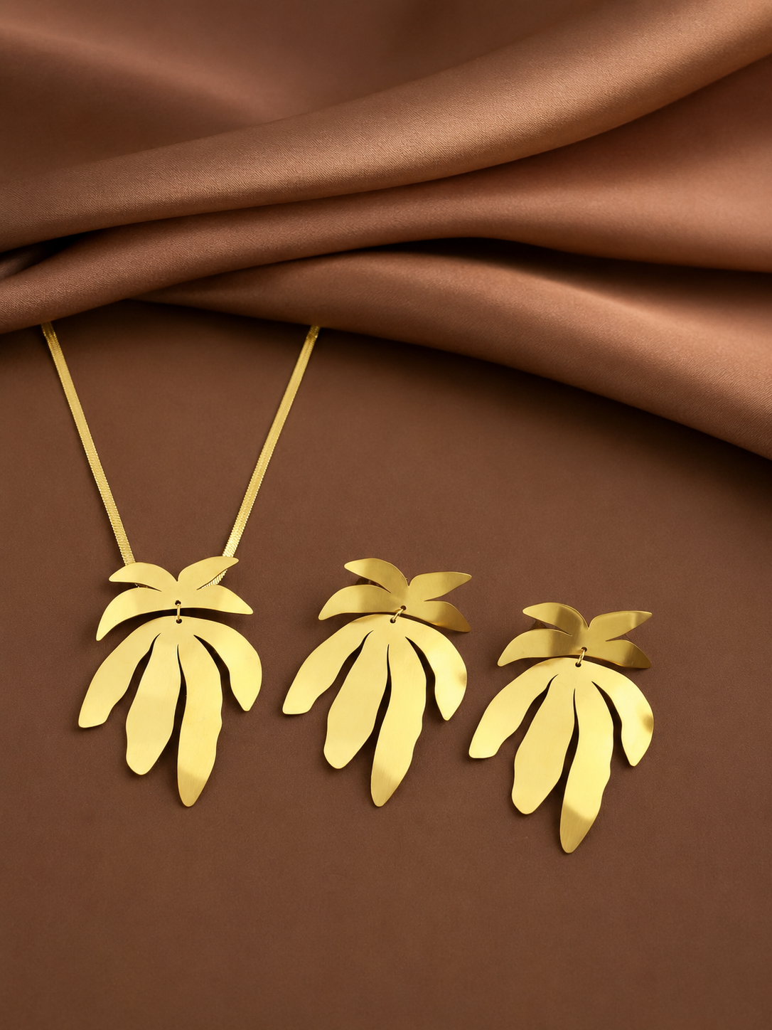 Golden Palm Frond Set