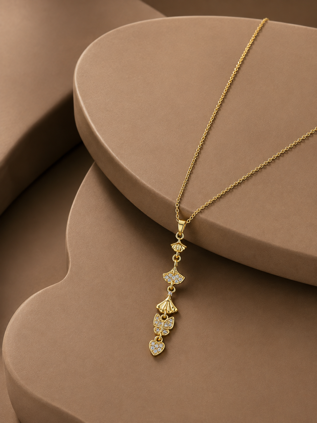 Meridian Flora & Butterfly Drop Necklace