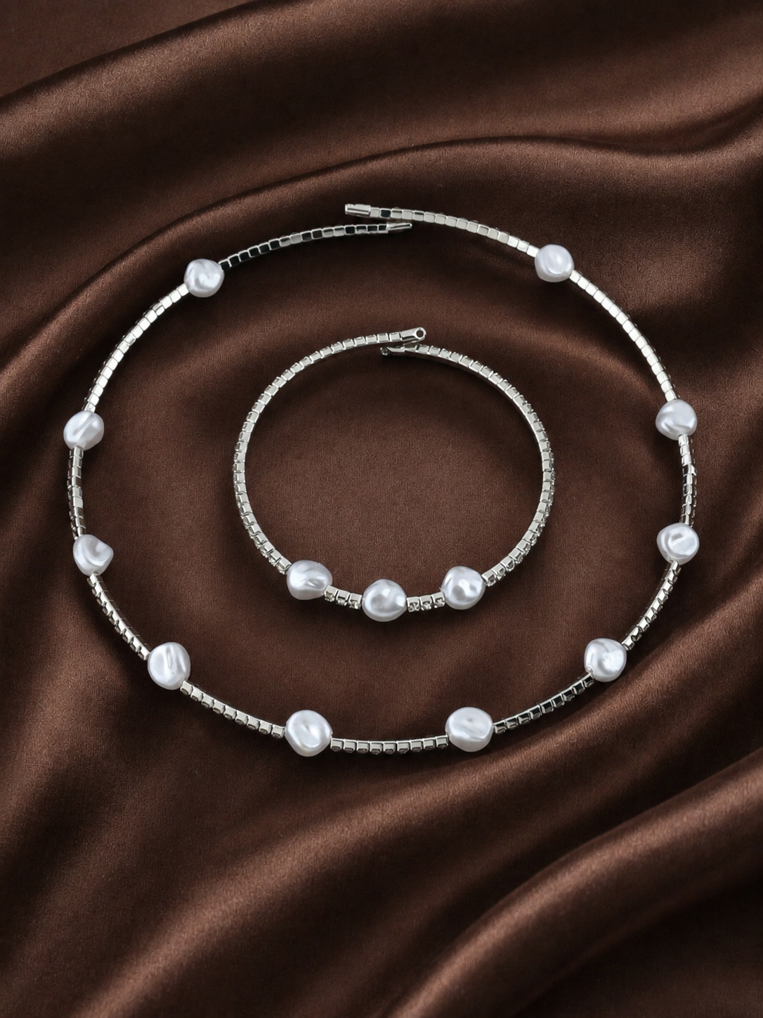 Pearl Link Choker & Bracelet