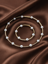 Golden Pearl Choker & Bracelet Set