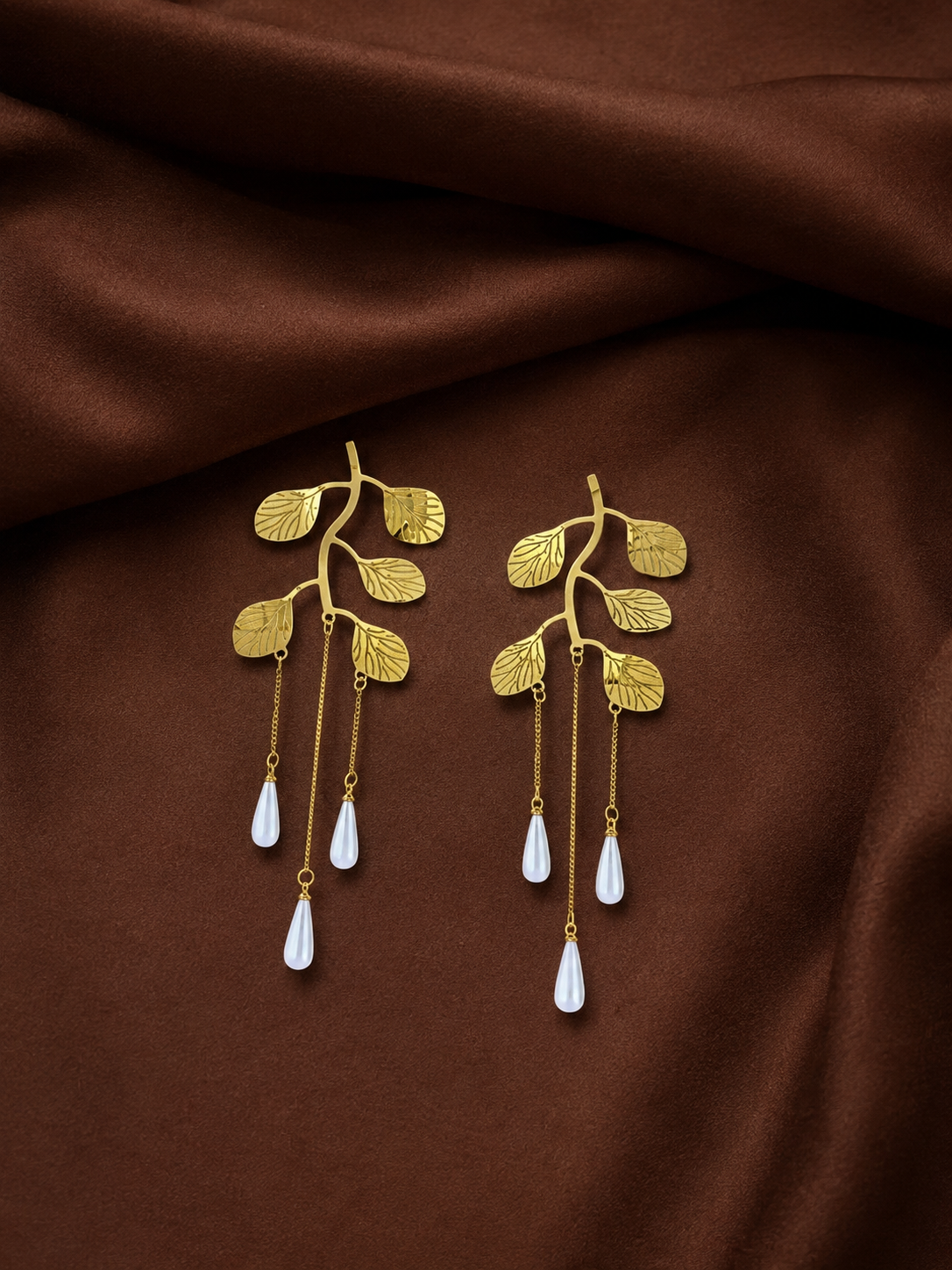 Leaf Branch Teardrop Jewelry Set