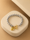 Gold Heart Charm Bracelet