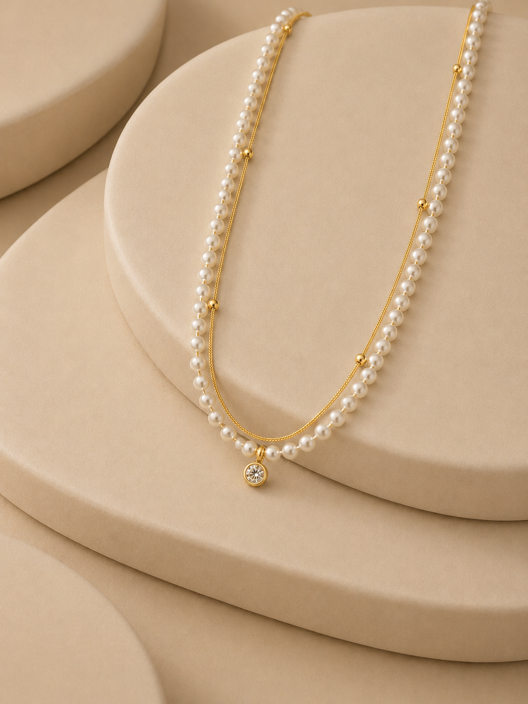 Layered Pearl Necklace