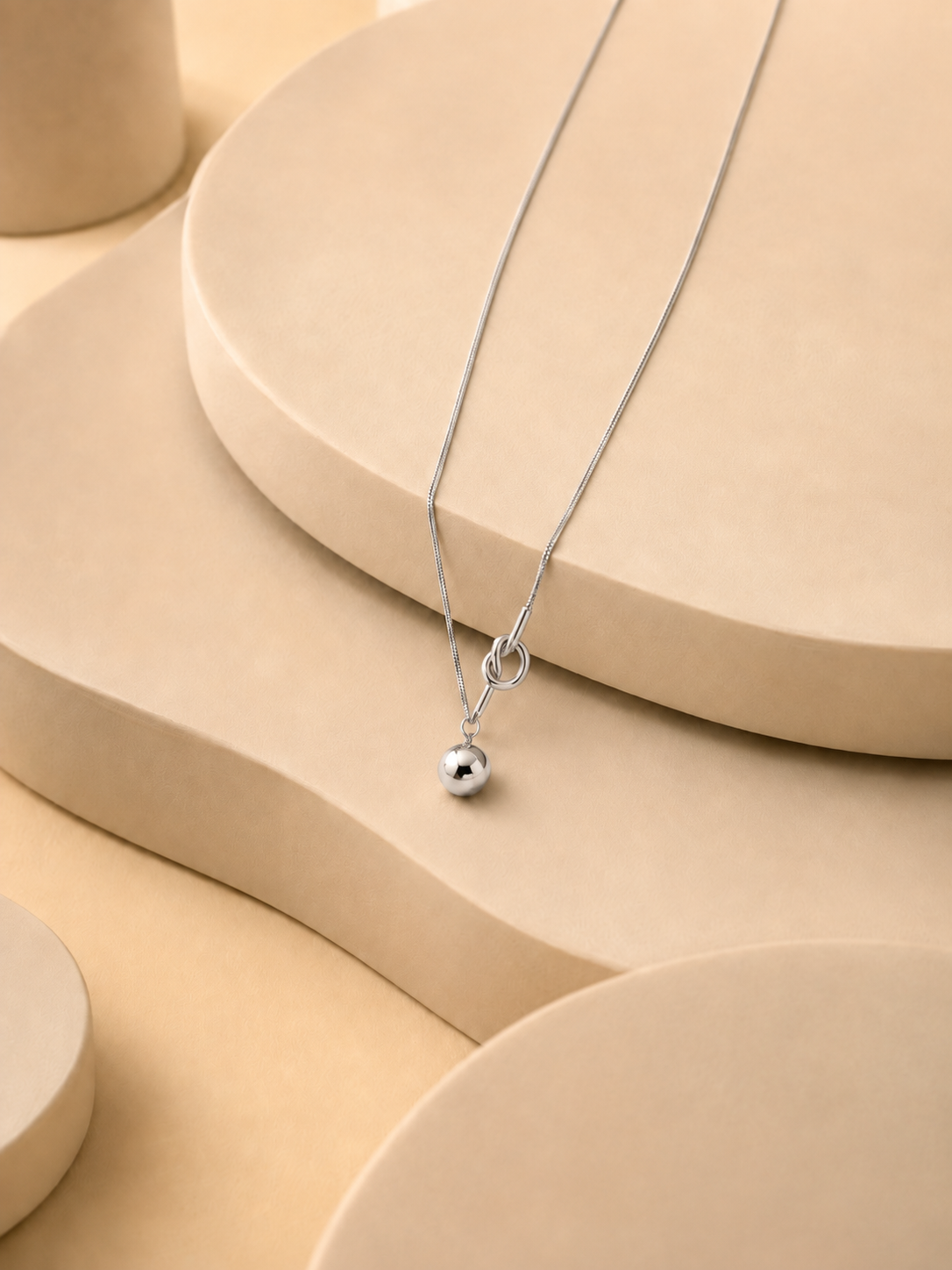 Knot Sphere Pendant Necklace