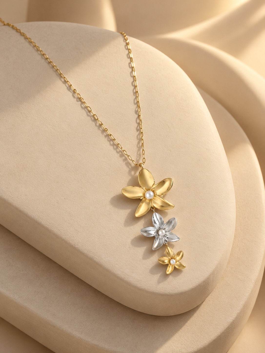Triple Blossom Necklace