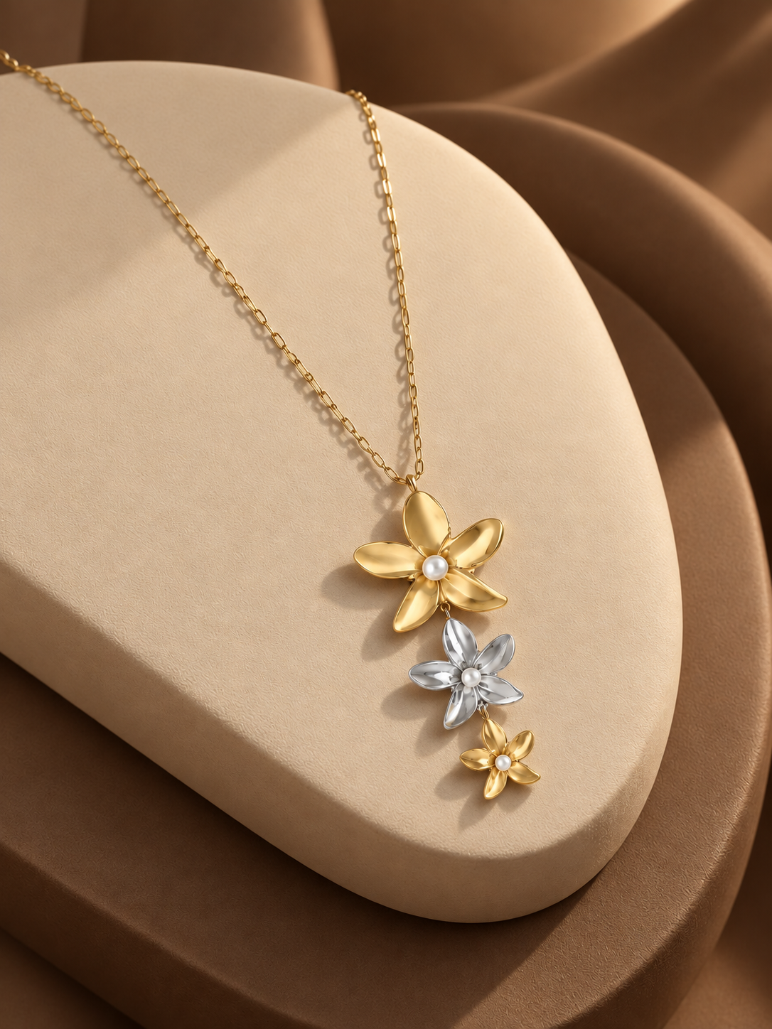 Triple Blossom Necklace