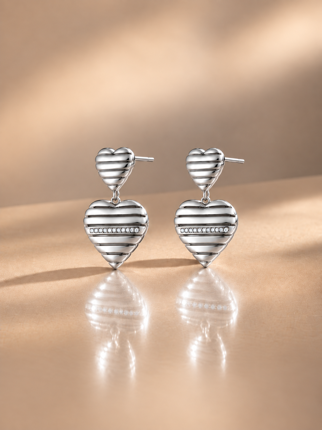 Halo Hearts Studs