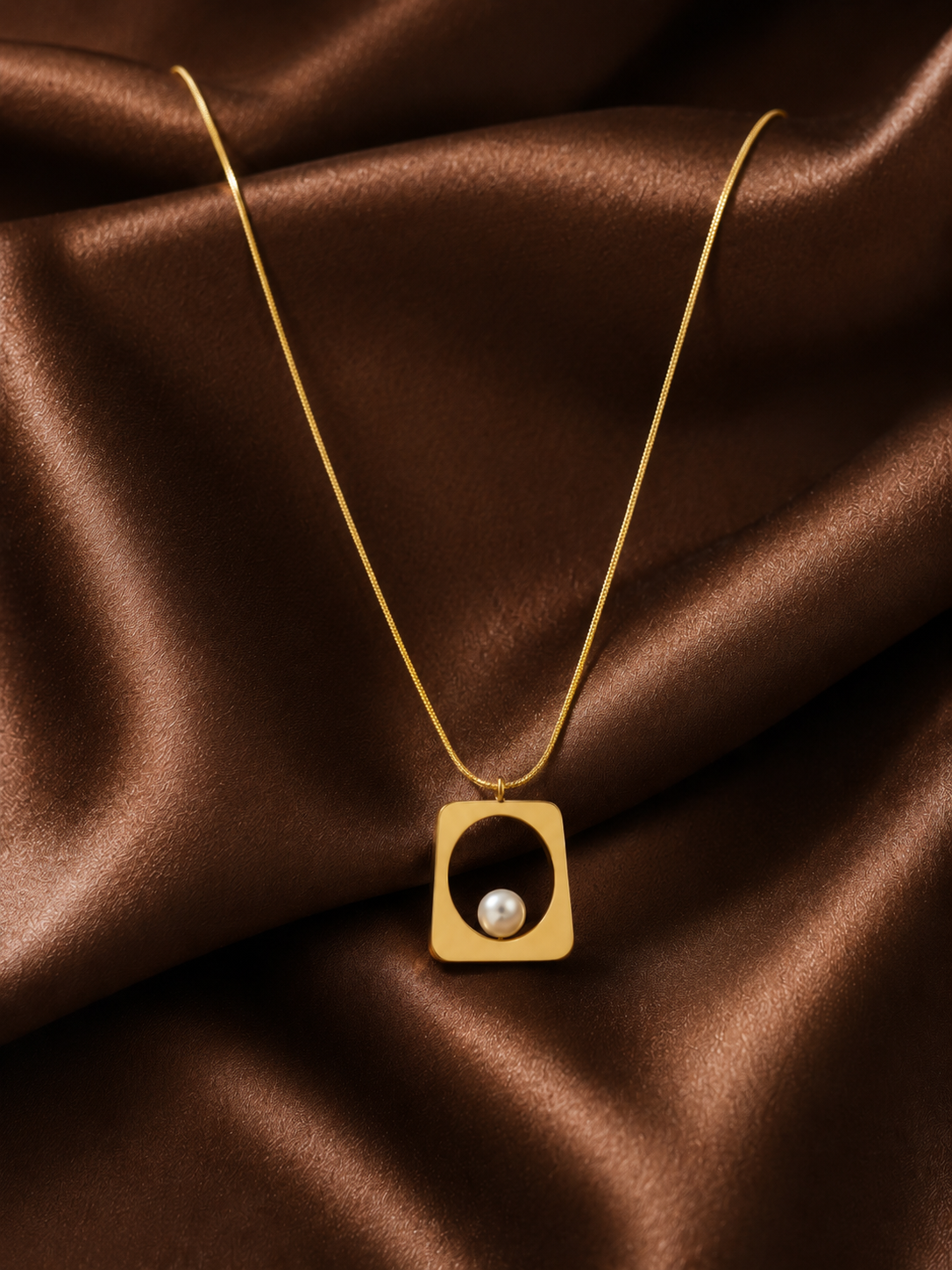 Trapezoid Pearl Pendant
