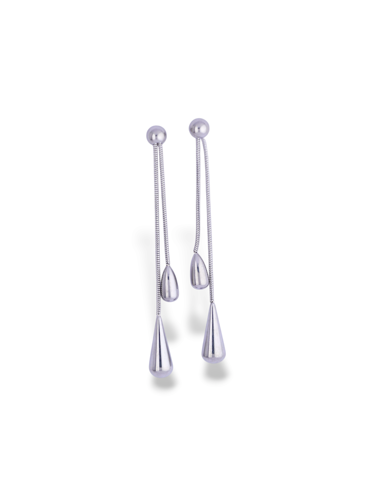 Elegant Silver Drop Earrings Beautiful Glow