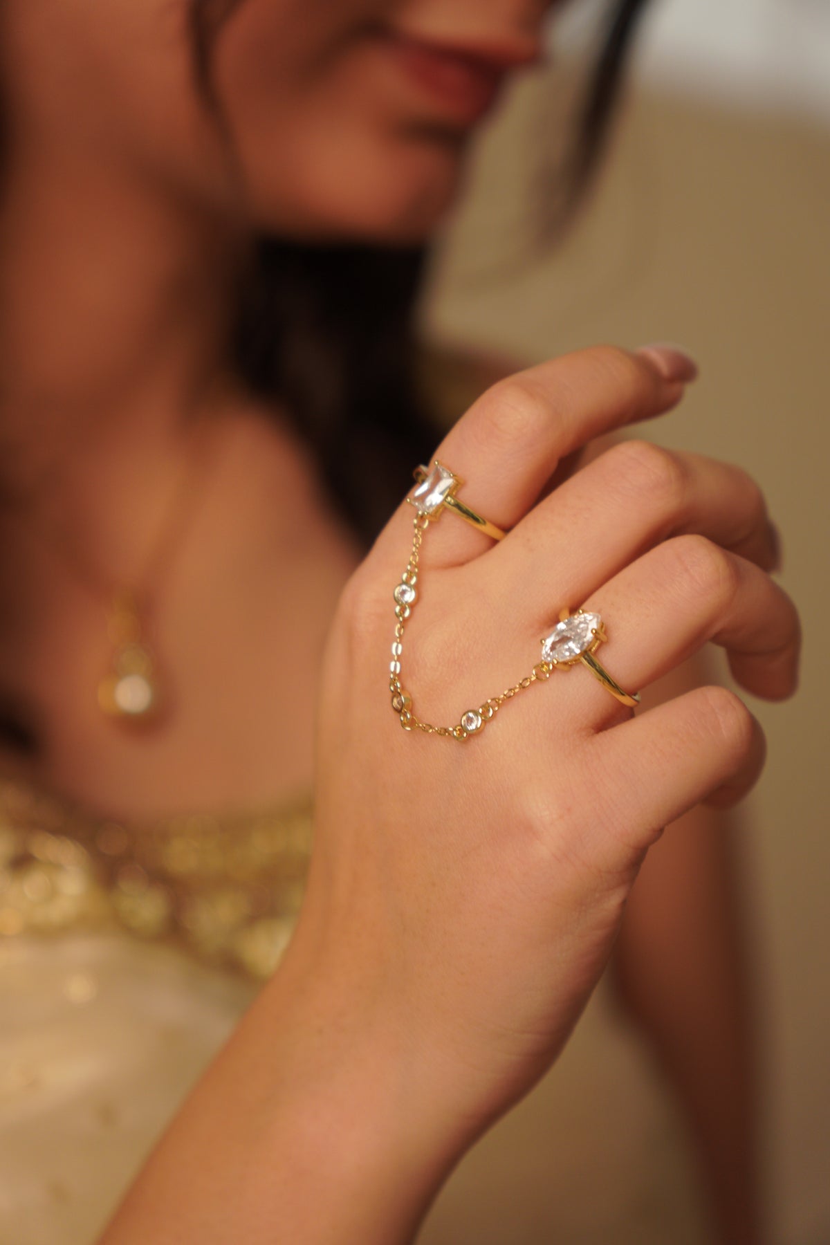 Crystal Link Ring