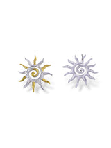Spiral Sun Ray Stud Earrings - Doulaat