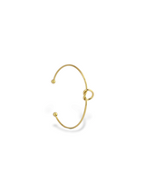 Eternal Knot Gold Plated Open Cuff Bangles for Women
