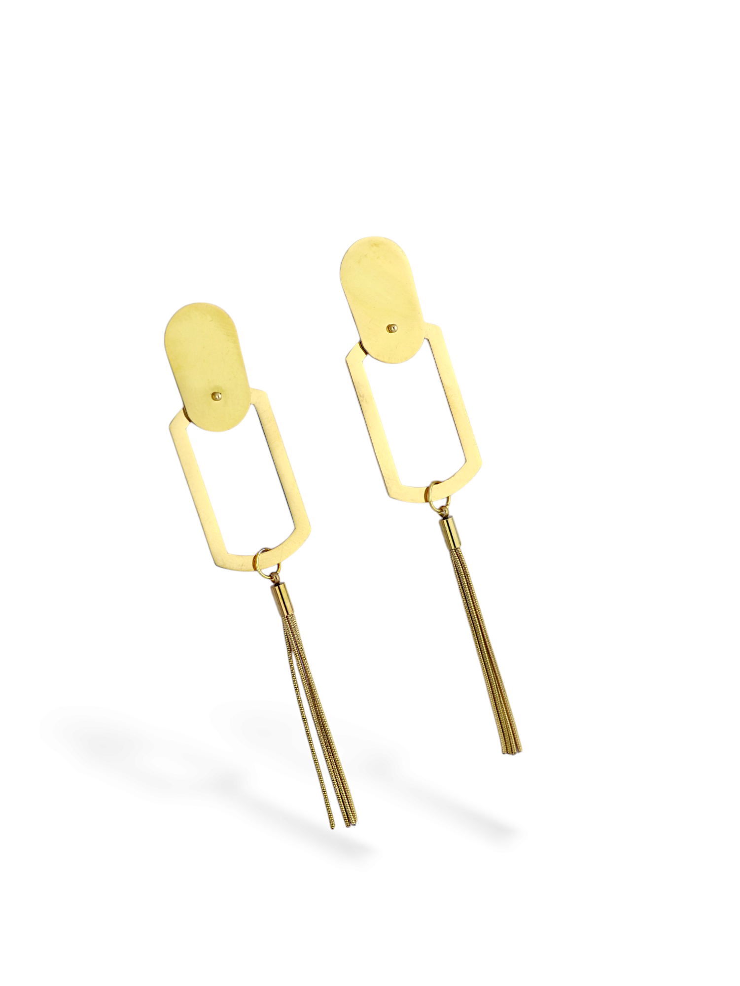 Modern Gold Geo Dangle Earrings