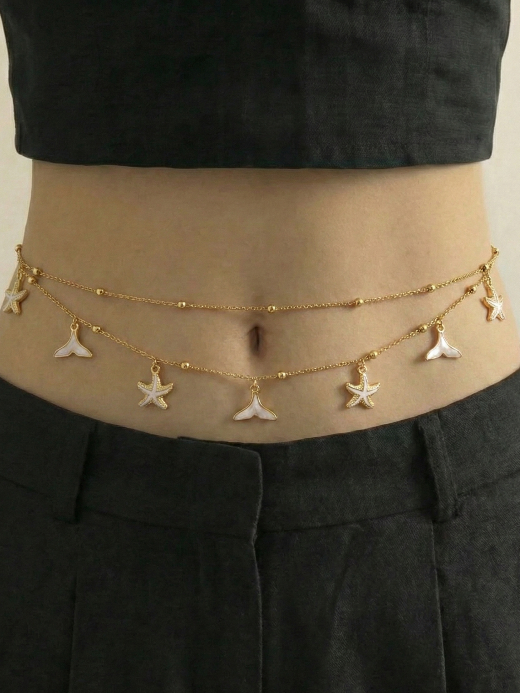 Two Layer Starfish Mermaid Waist Chain