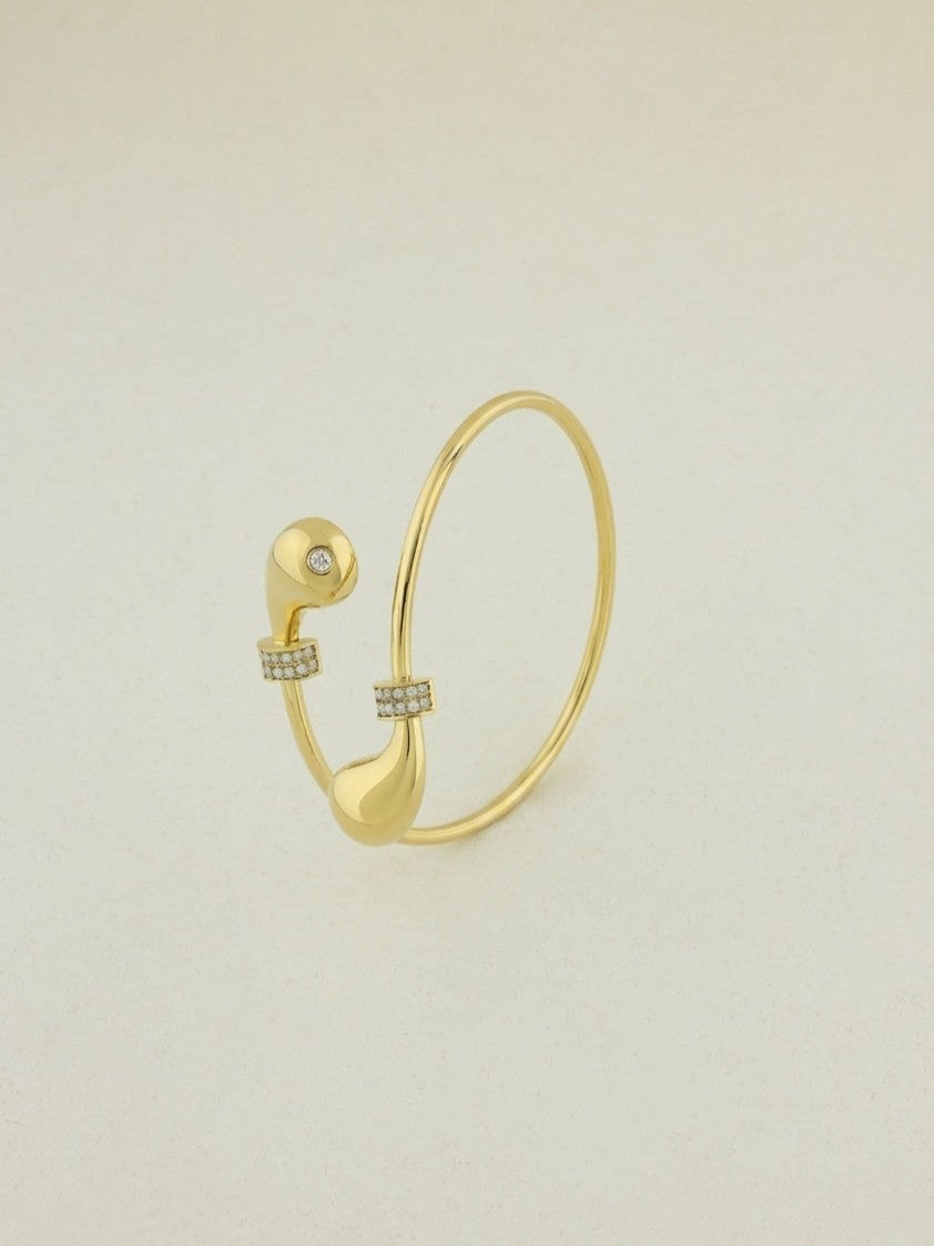 Knot Bangle with Sparkles