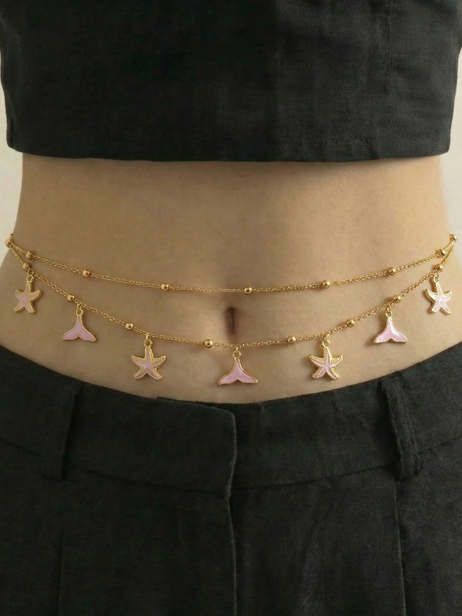 Feminine Starfish Mermaid Waist Chain
