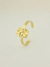 Flat Hammered Open Bangle