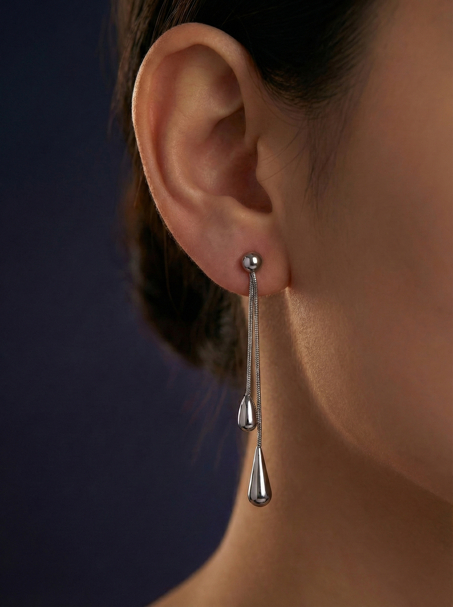 Elegant Silver Drop Earrings Beautiful Glow