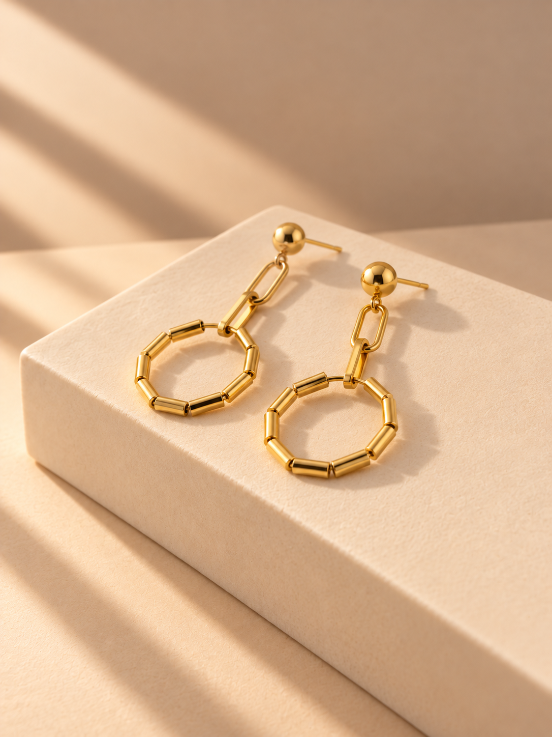 Structured Orbit Drops Earring