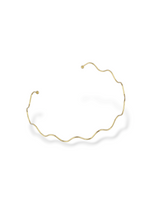 Elegant Gold Wavy Iceband Choker Necklace For Women