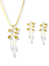 Leaf Branch Teardrop Jewelry Set