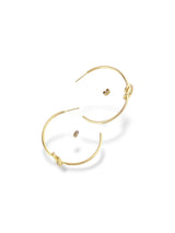 Knot Detail Hoop Earrings - Doulaat