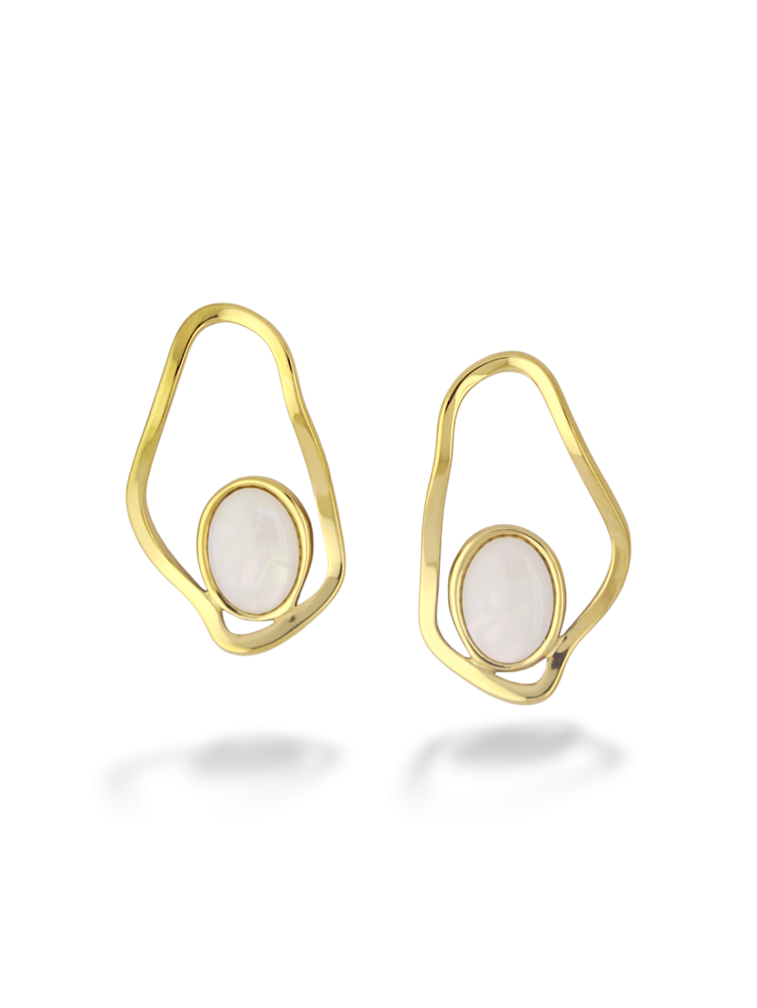 Modern Gold Liquid Loop Hoop Earrings