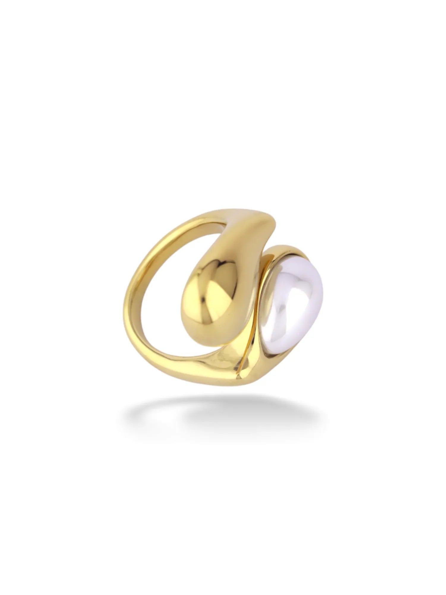 Loving Wrap Pearl & Gold Adjustable Ring - Doulaat