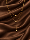 Geometric Cube Layered Lariat Necklace