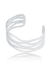 Modern Silver Wavy Bracelet