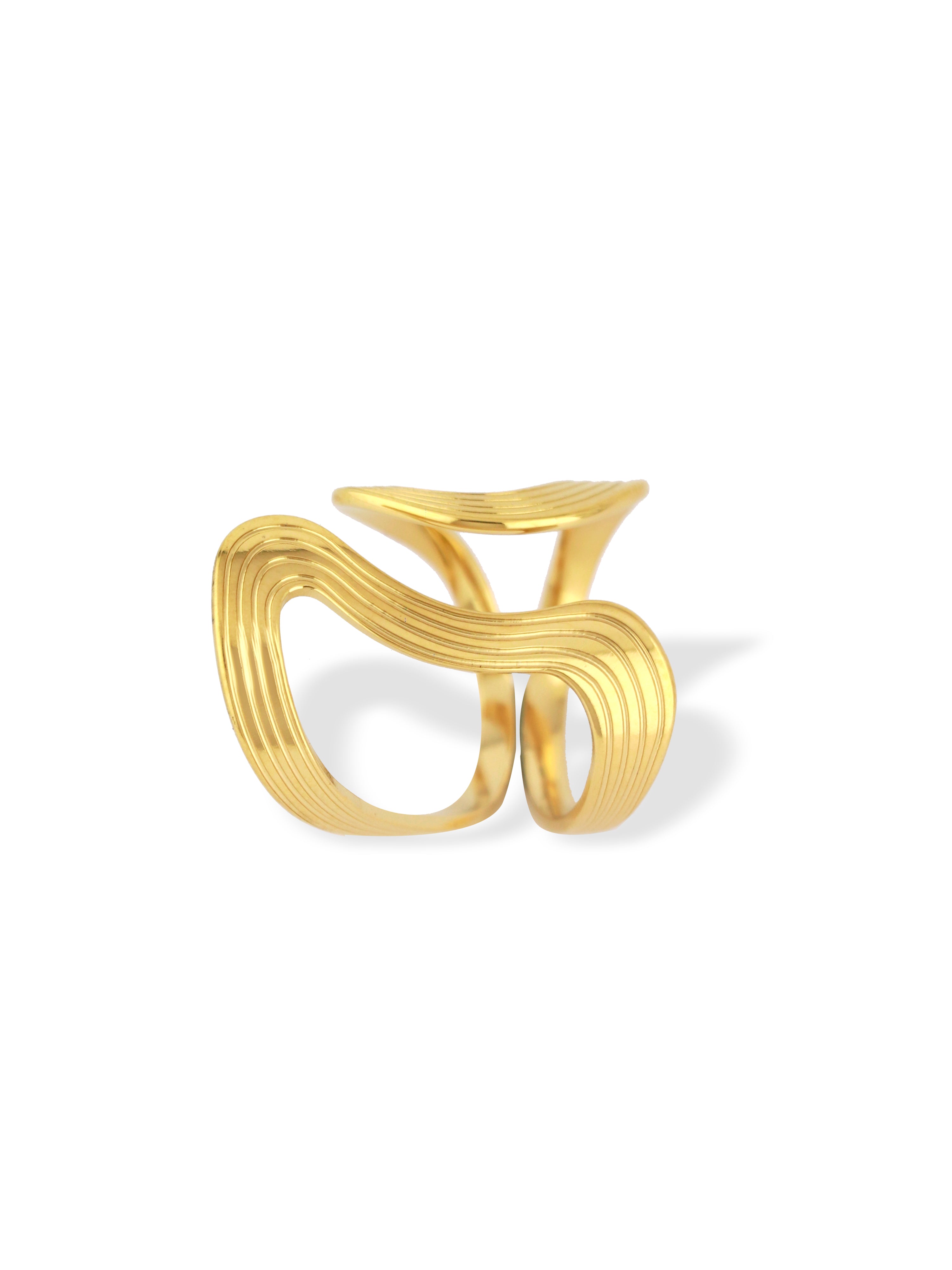 Twin Curve Open Ring