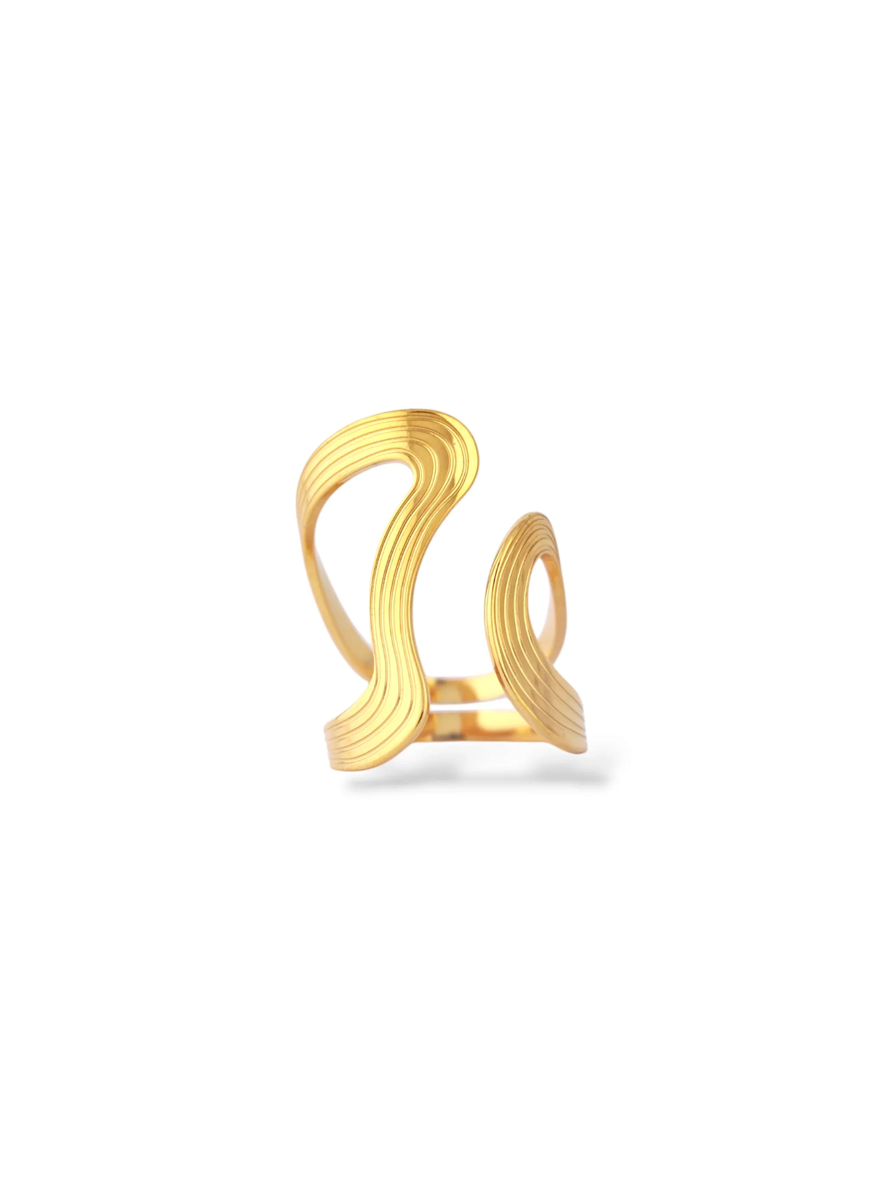 Twin Curve Open Ring